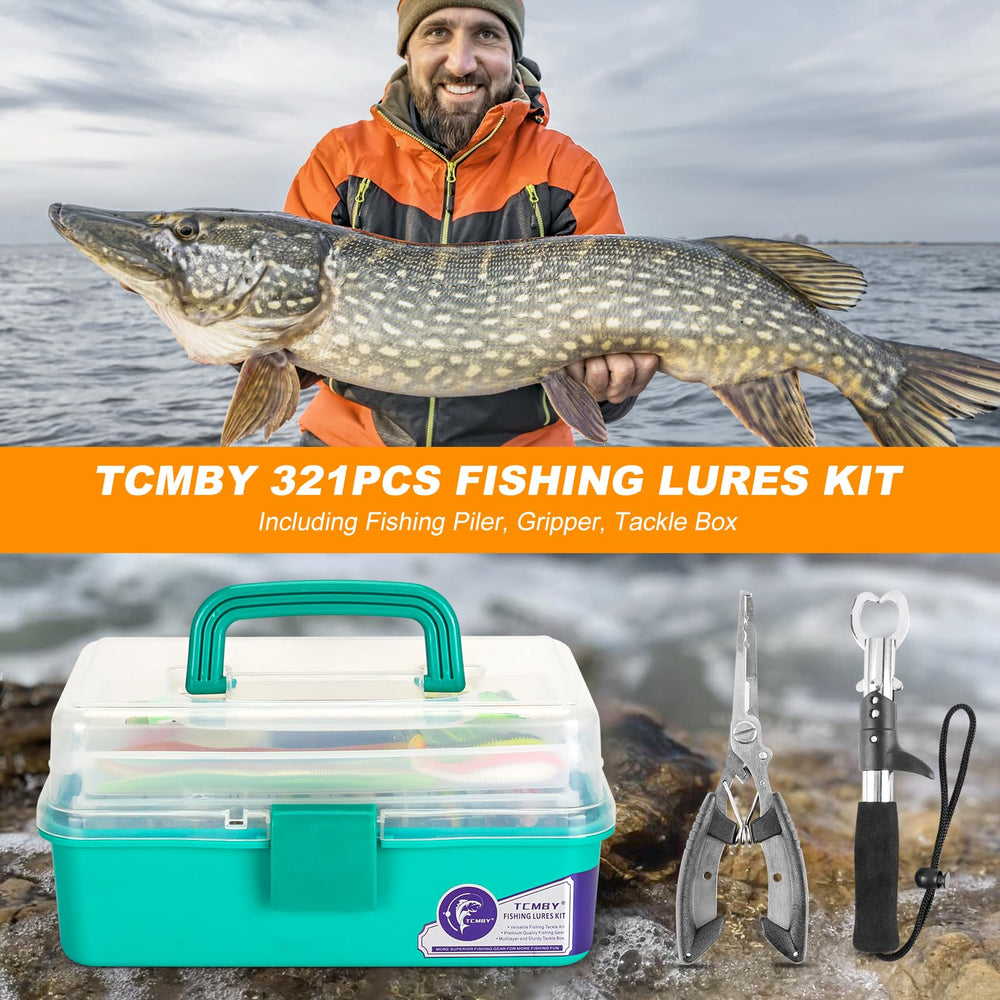 Open tackle box showing detachable grids and organized compartments