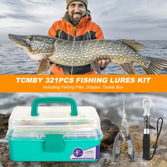 Open tackle box showing detachable grids and organized compartments