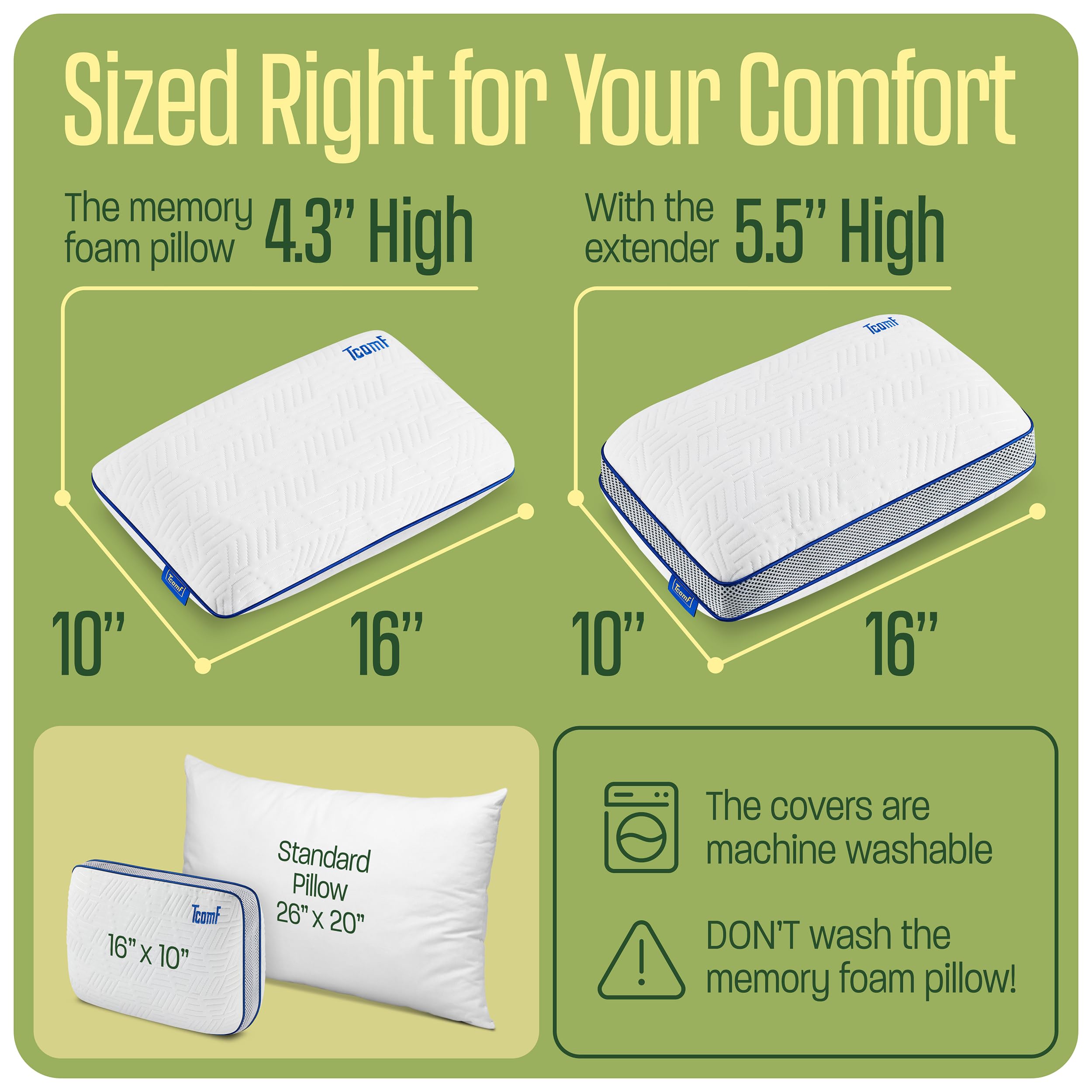 TCOMF camping pillow backpack attachment keeps it handy.