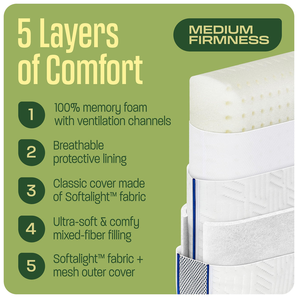 TCOMF camping pillow lightweight and compact design for easy packing.