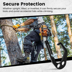 Tcwhniev lightweight aluminum hook supports easy single-handed loading of chainsaw handles.