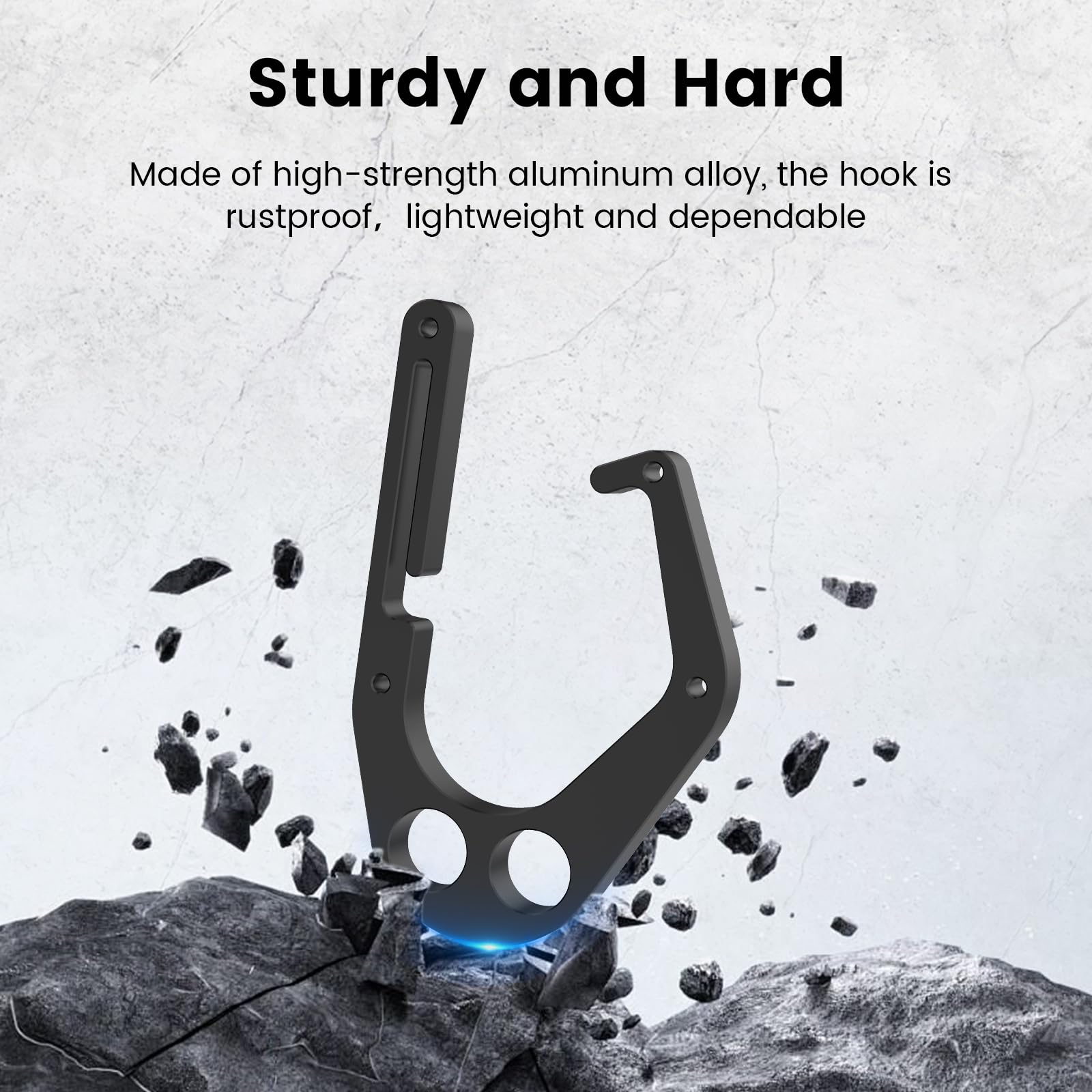 Tcwhniev tree hook securely attaches to harness for quick tool access.