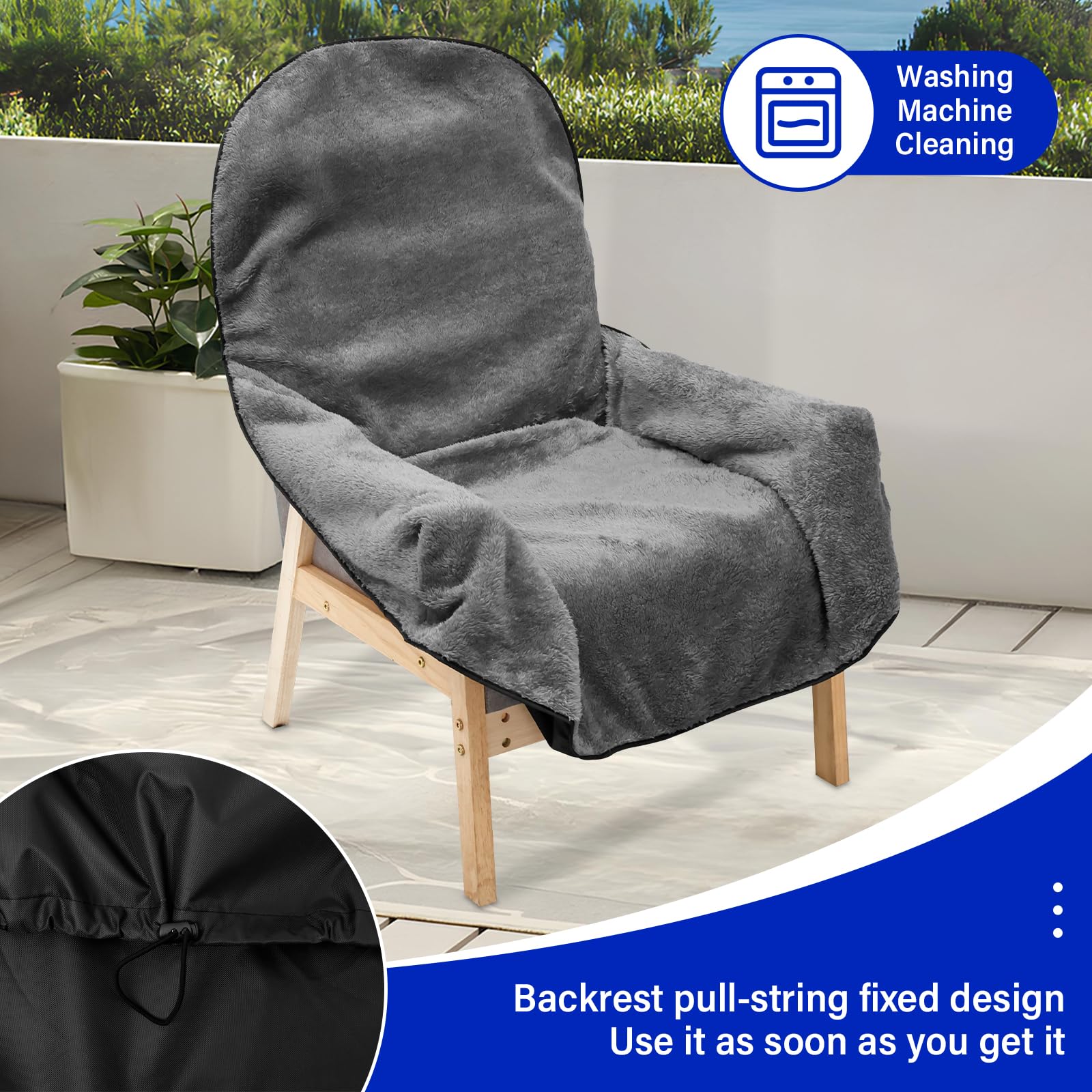 Tcwhniev 138 cm length ensures full chair coverage.
