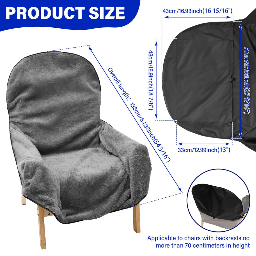 Tcwhniev drawstring-secured blanket demonstrating secure fit on windy day.