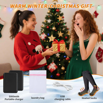 TCXCEO heated socks in black deliver reliable warmth for outdoor activities.