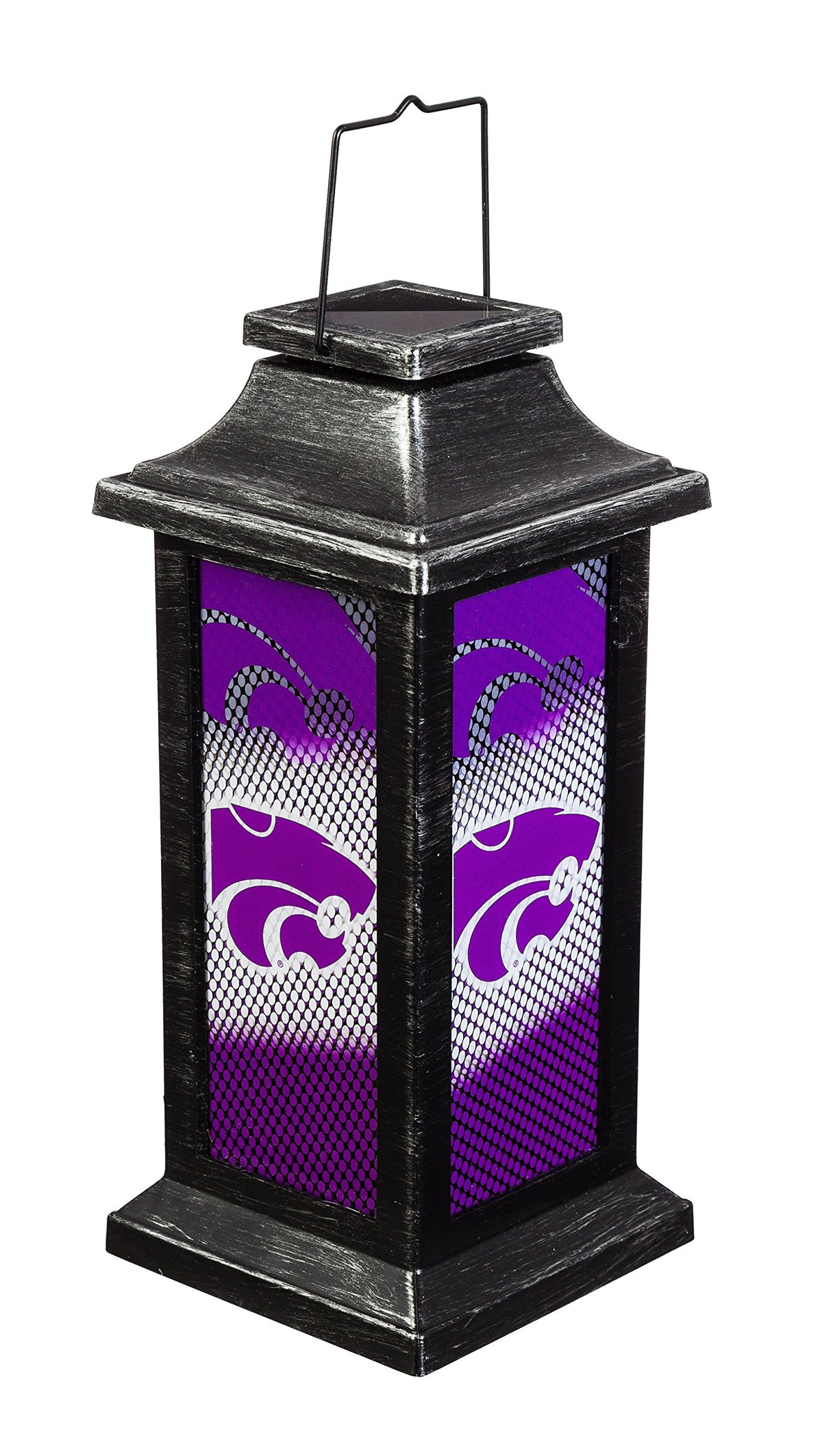 Team Sports America Kansas State solar lantern with side panel graphic for outdoor tailgating lighting