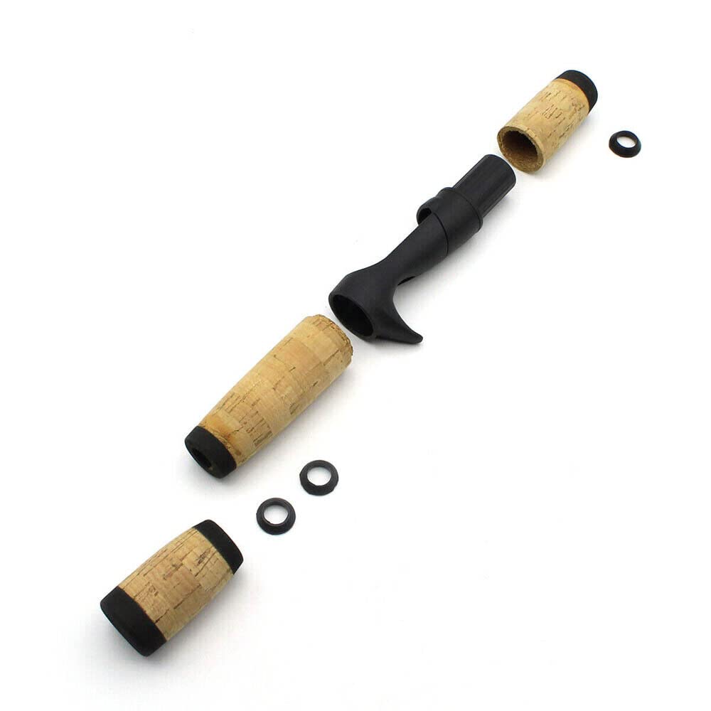 TEAMWILL composite cork handle with reel seat; ergonomic grip for comfortable casting.