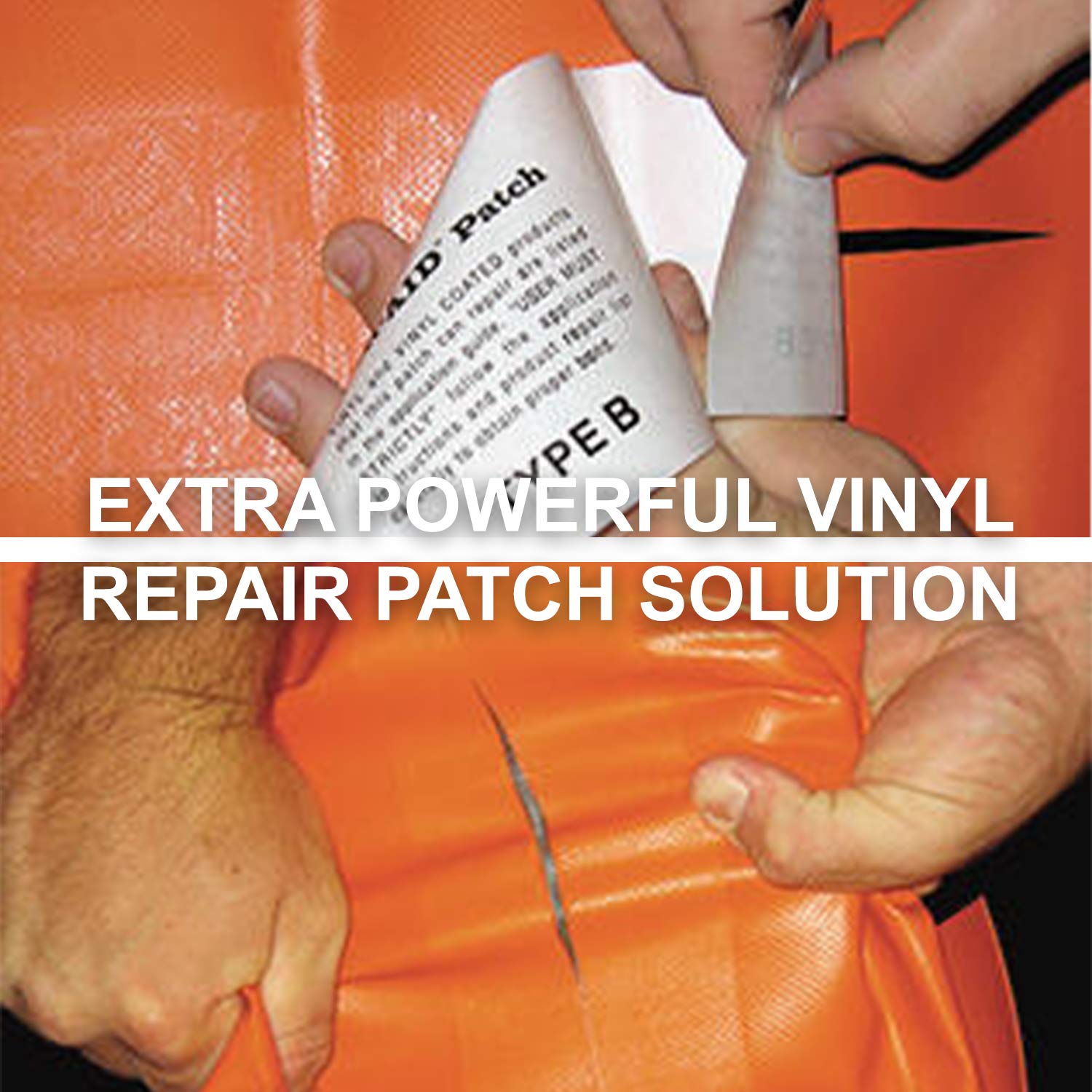 TEAR-AID UV-resistant patch suitable for outdoor vinyl surfaces