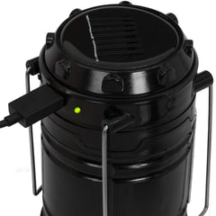 Technical Pro camping lantern functioning as a portable power bank for USB devices.