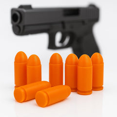 TechStudio3D .45 ACP snap caps showing inert, primer-free design for safe dry-fire.