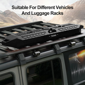 Tecoom vehicle luggage rack attachment keeps water accessible on trips.