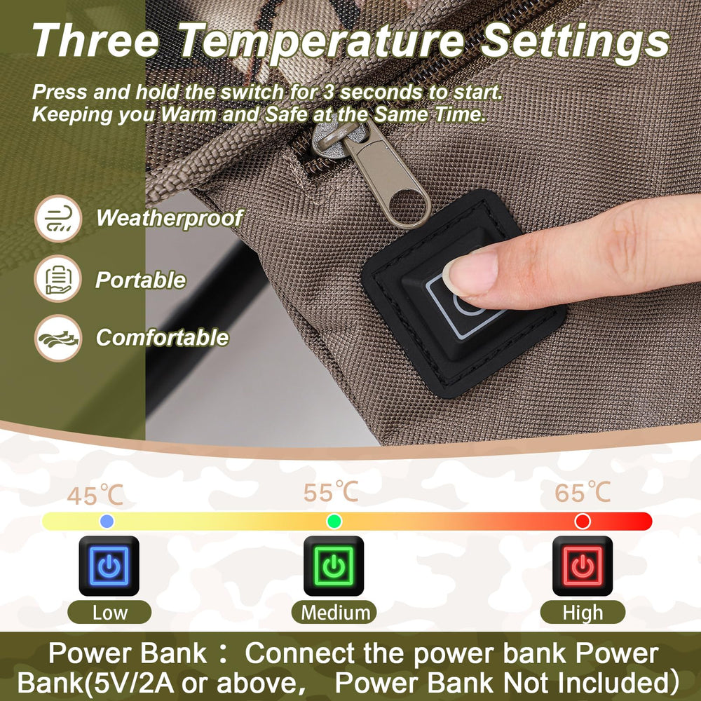 Teenyyou 2-pack heated chair with foldable carrying bag for easy transport
