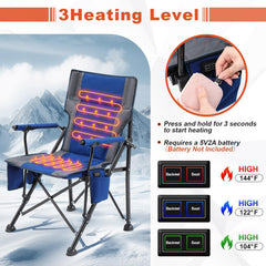 Teenyyou 2Pack heated camping chair arc-frame supports up to 265 lbs.