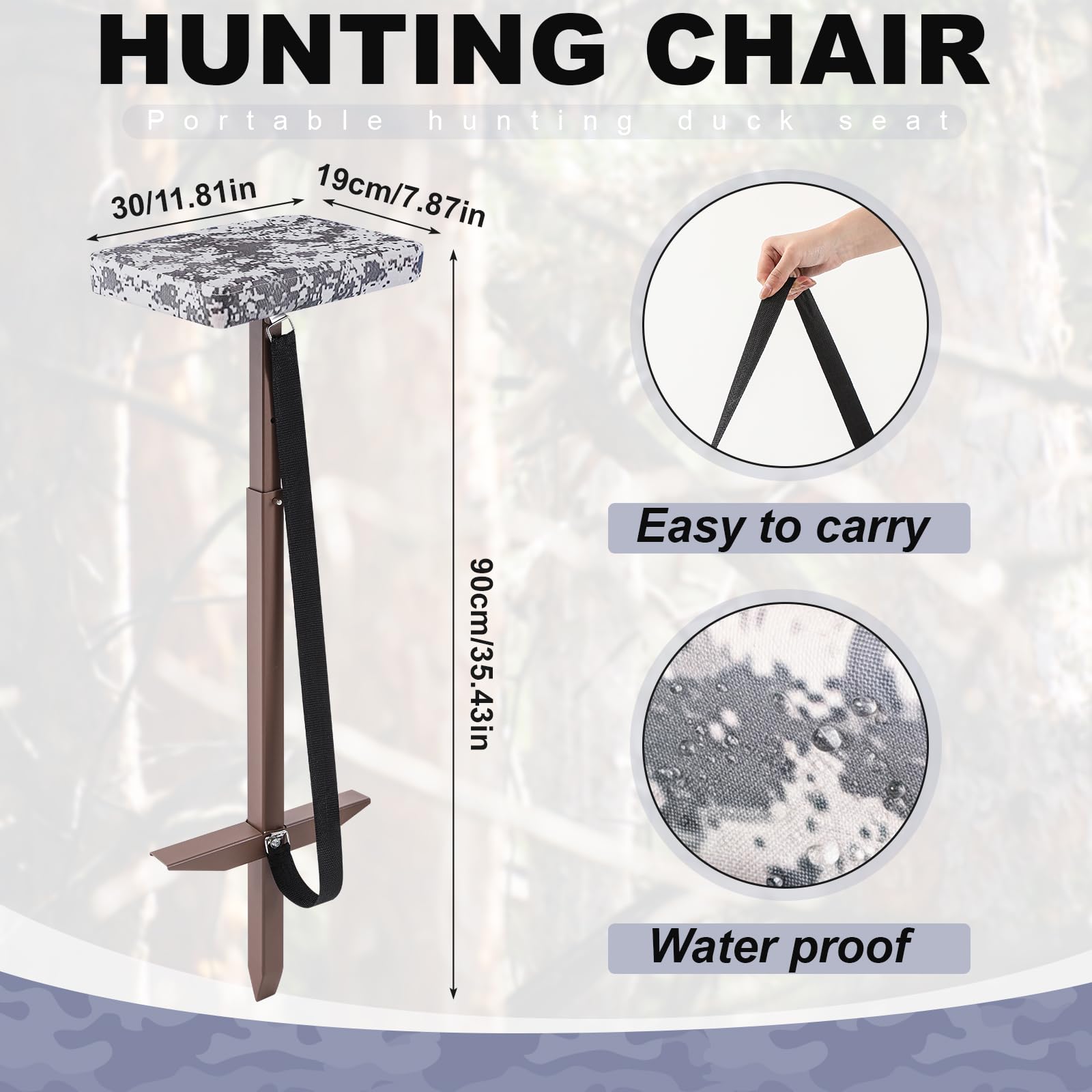 Teenyyou adjustable hunting chair height for optimal shooting posture