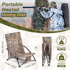 Teenyyou heated chair side view highlights ergonomic grip and storage pocket.