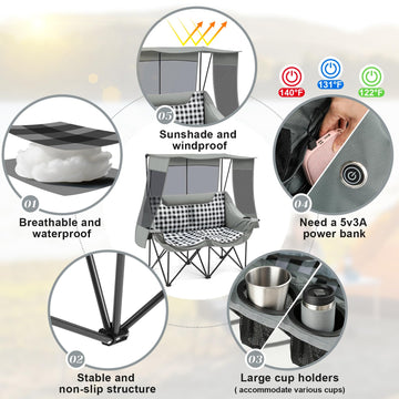 Teenyyou padded back support for lumbar comfort during long outdoor sessions