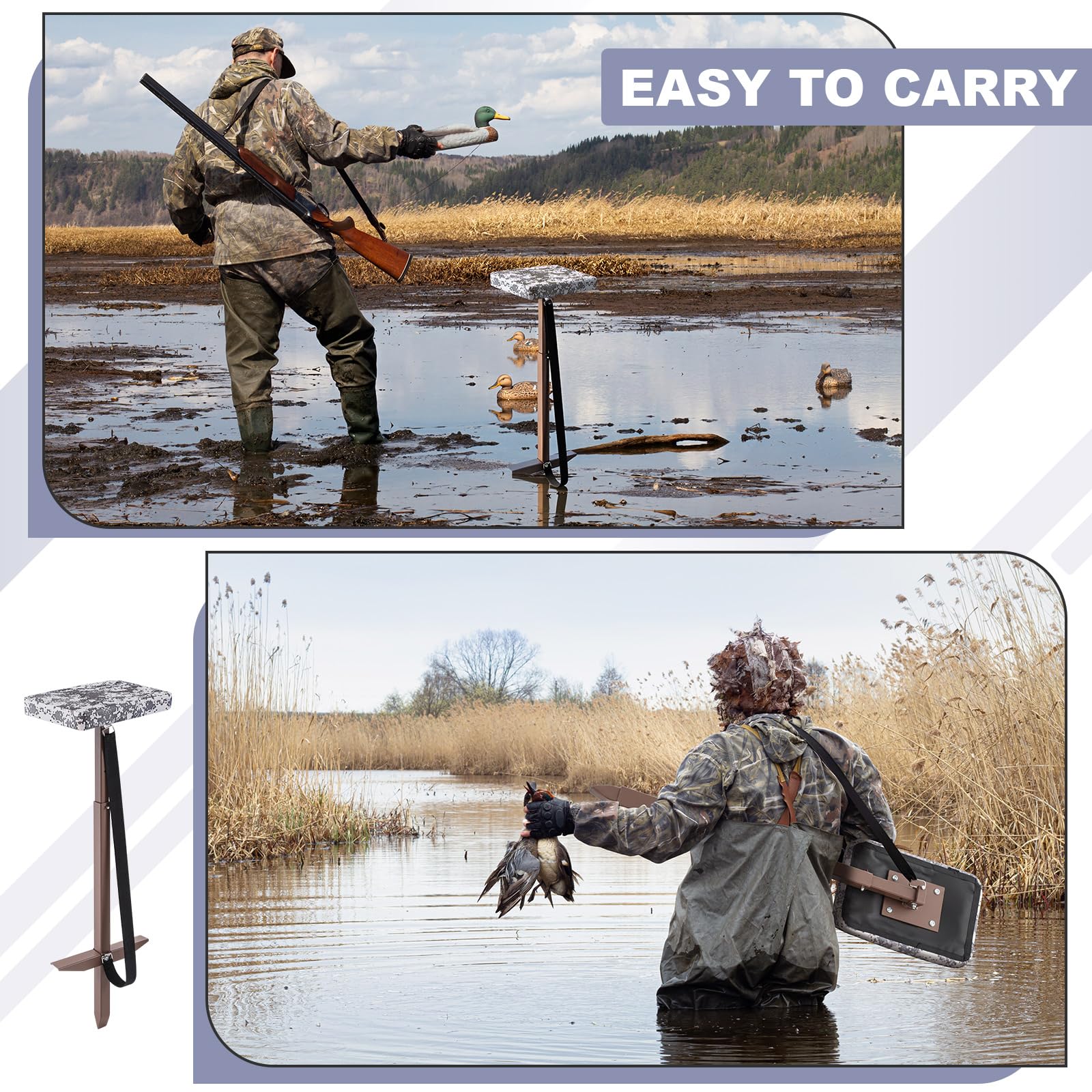 Teenyyou shoulder strap mobility for quick relocation in wetlands
