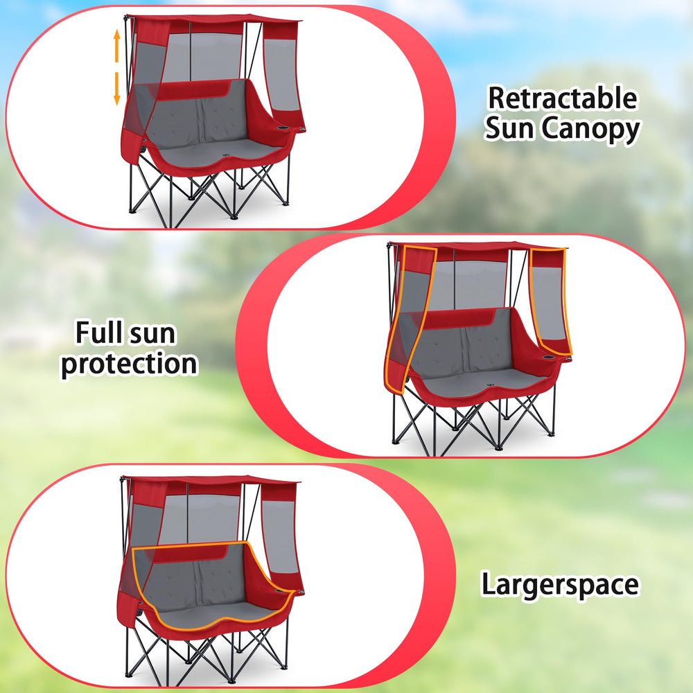 Teenyyou sturdy steel frame supports durable outdoor use on lawn or beach.