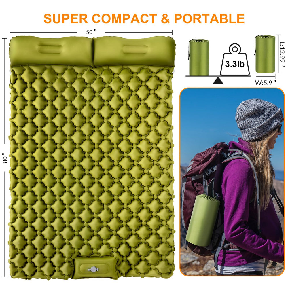 TEKIK 2-person camping mat sized for tents or caravans
