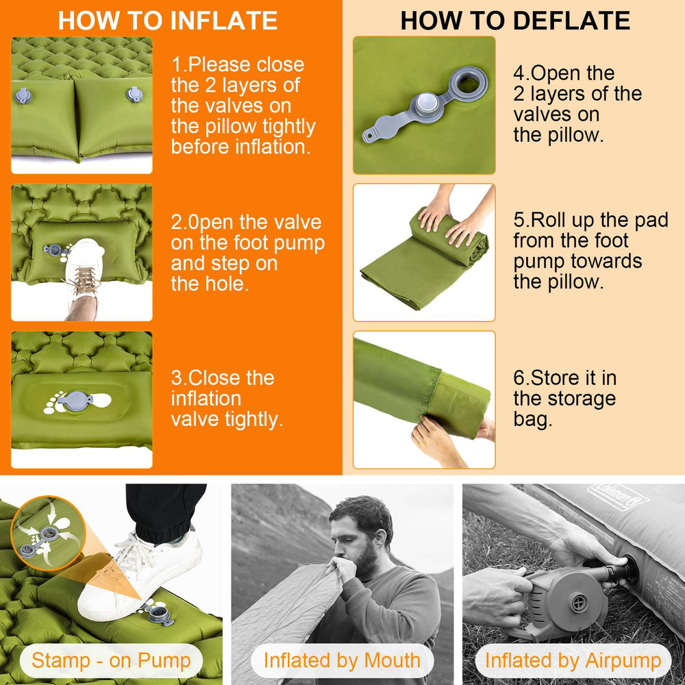 TEKIK Double Sleeping Pad waterproof material keeps you dry outdoors