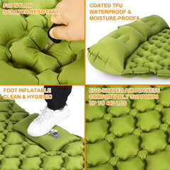 TEKIK hexagon design sleeping pad showing body-mapping support