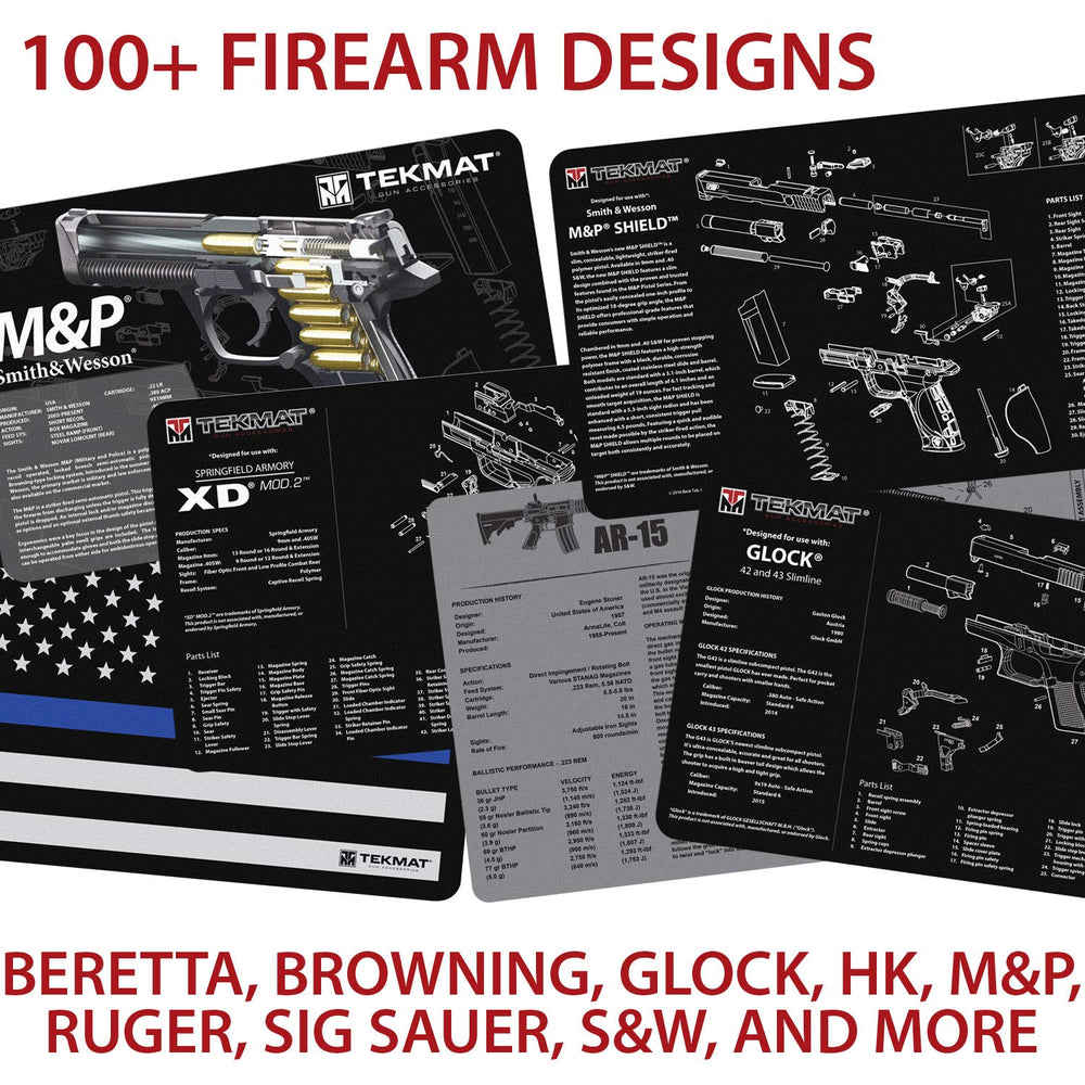 TekMat cleaning mat preparing Beretta 92-M9 setup