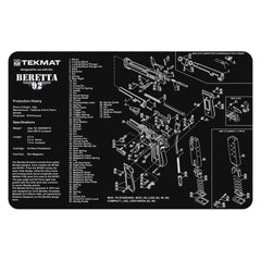 TekMat gun cleaning mat in black for Beretta 92-M9