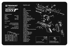 TekMat Glock cleaning mat in black with protective surface