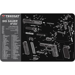 TekMat Sig Sauer SP2022 cleaning mat with soft surface