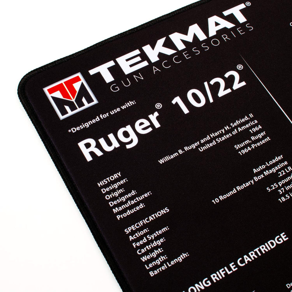 Water-resistant dye-sublimation print on TekMat Ruger 10/22 mat