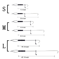 Soft EVA non-slip handle on the telescopic gaff