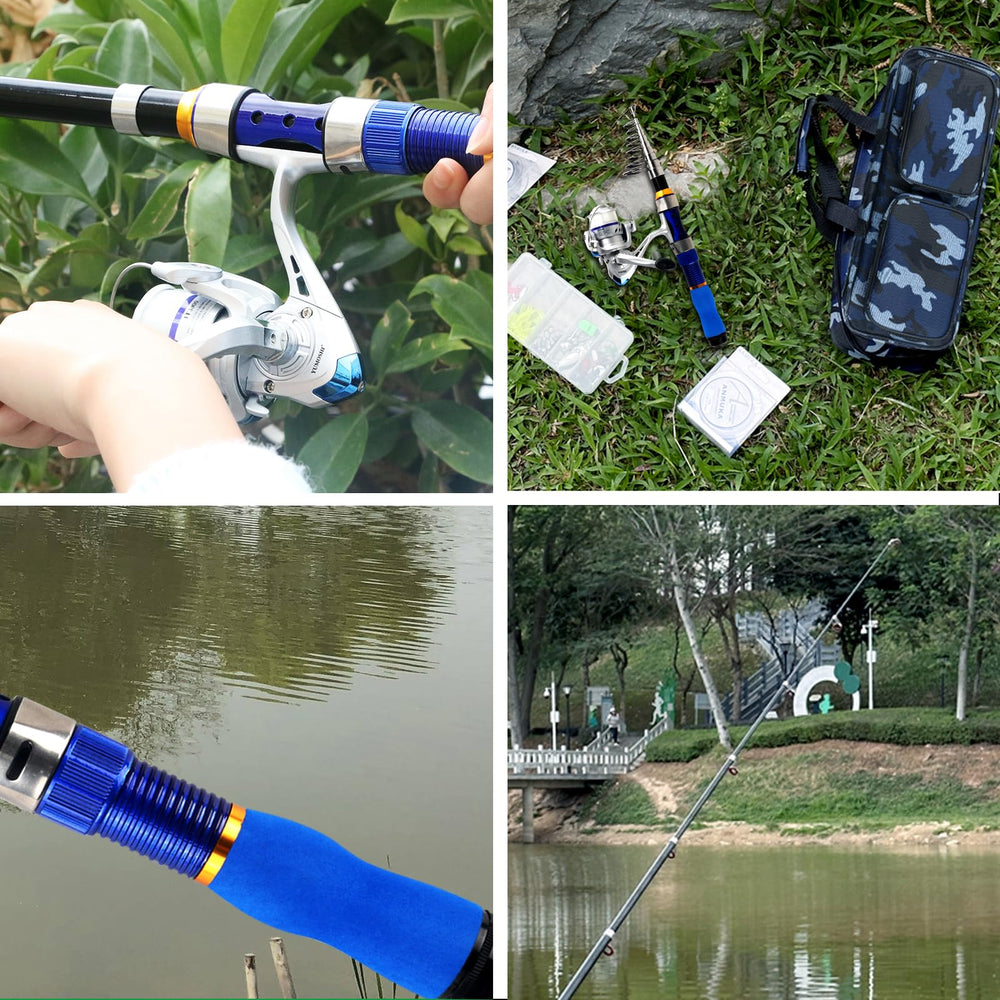 Gift-ready telescopic fishing rod reel combo for travelers
