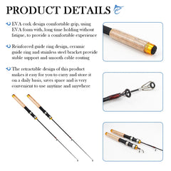 2-pack pocket telescopic fishing rod packaging