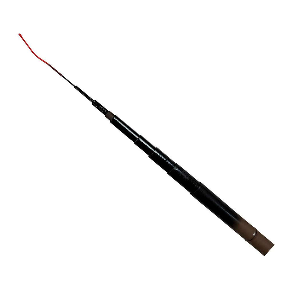 Extended telescopic rod showing multiple sections