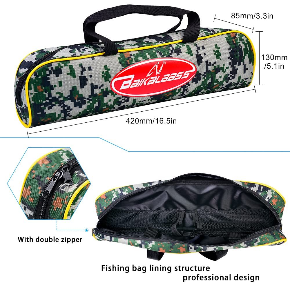 Telescopic fishing rod with carrying case