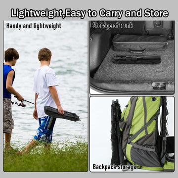 Built-in belt clip on the fishing net