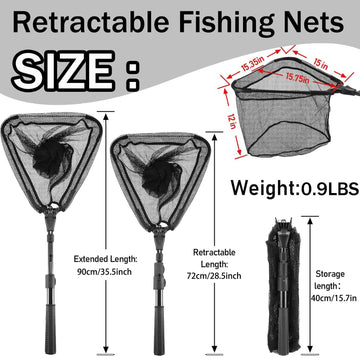 Extended telescoping handle showing 16 to 23 inches