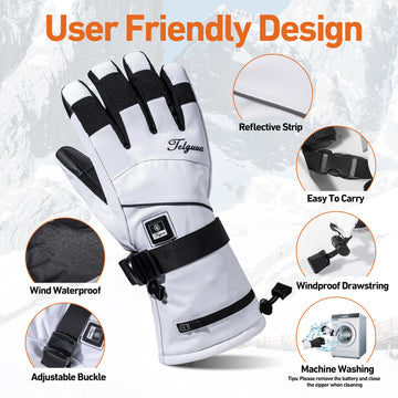 Telguua heated gloves 5500mAh battery provides hours of warmth on the trail.