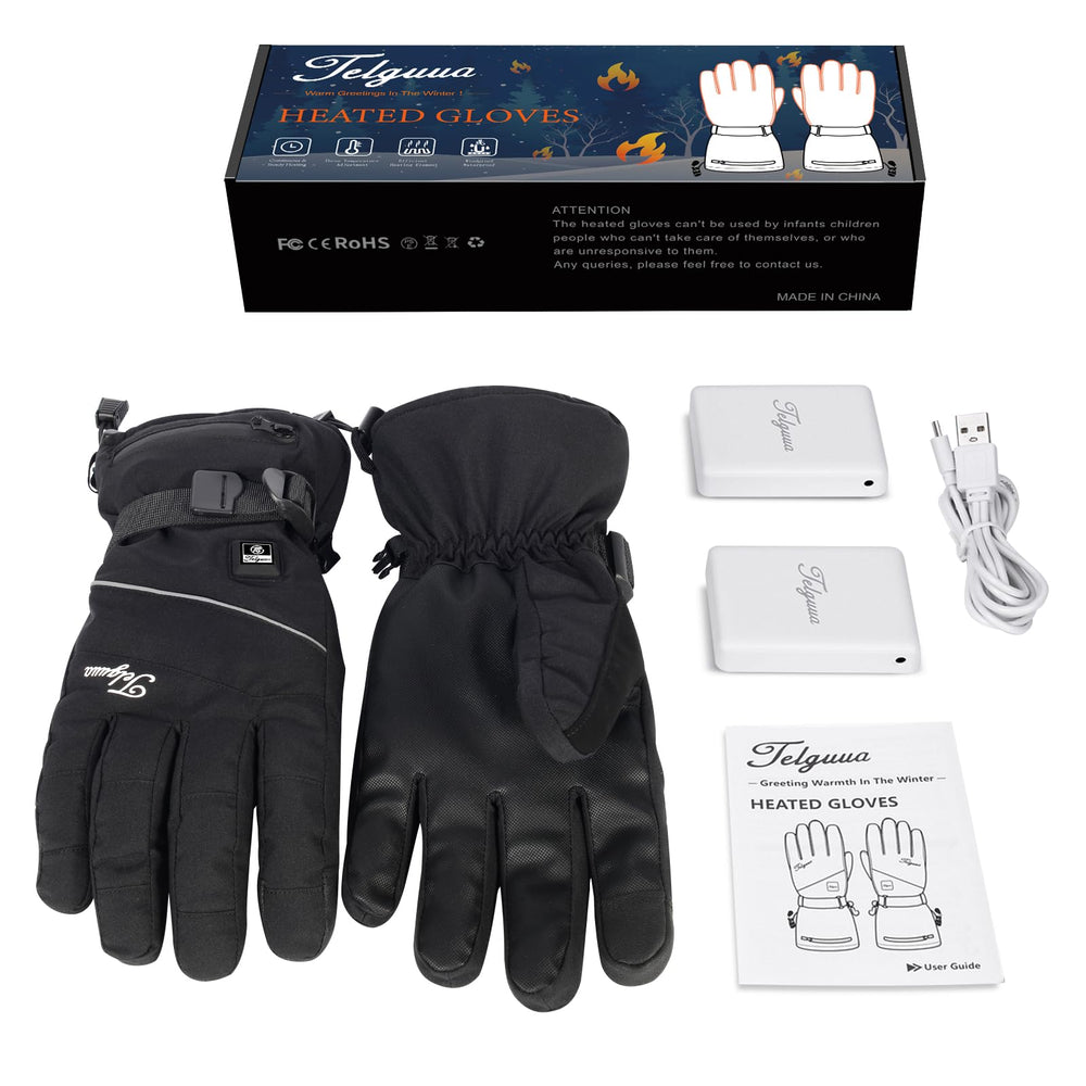 Telguua heated gloves 6-layer construction photographed for durable winter protection