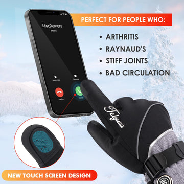 Telguua heated gloves battery pack detail with 5500mAh power.