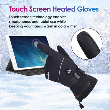Telguua heated gloves touchscreen-friendly thumb and index finger for devices.