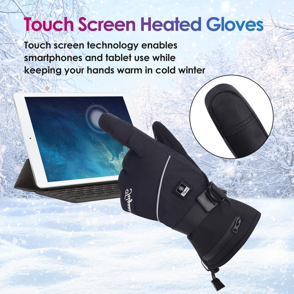 Telguua heated gloves touchscreen-friendly thumb and index finger for devices.