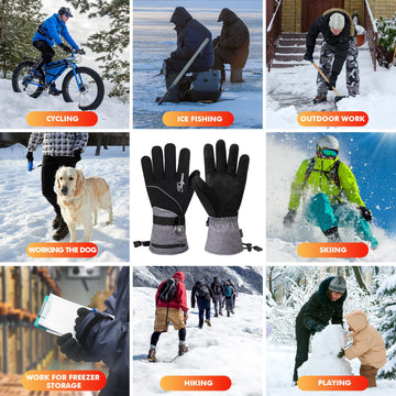 Telguua heated gloves touchscreen fingertips enable device use.