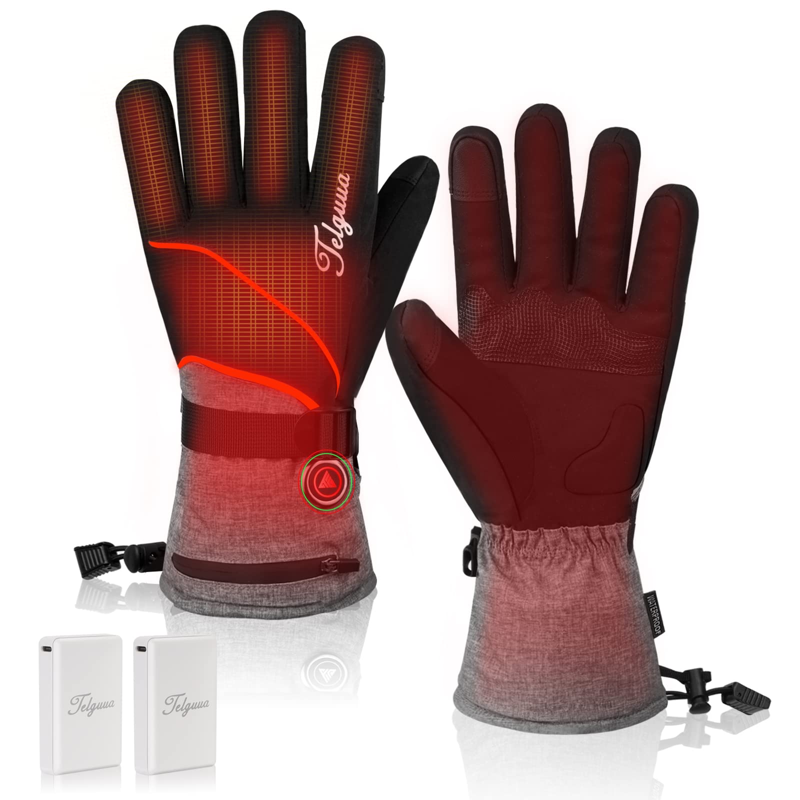 Telguua heated gloves winter activities like dog walking use.