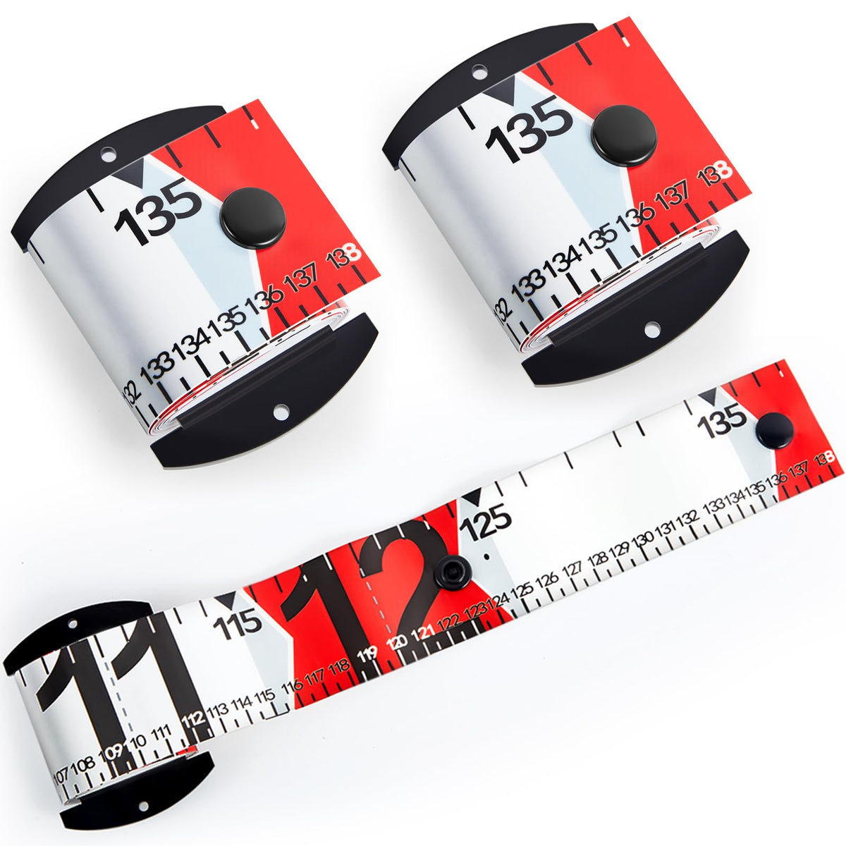 Tellegloww 2-Piece 53 inch fishing rulers laid flat showing measurement scale