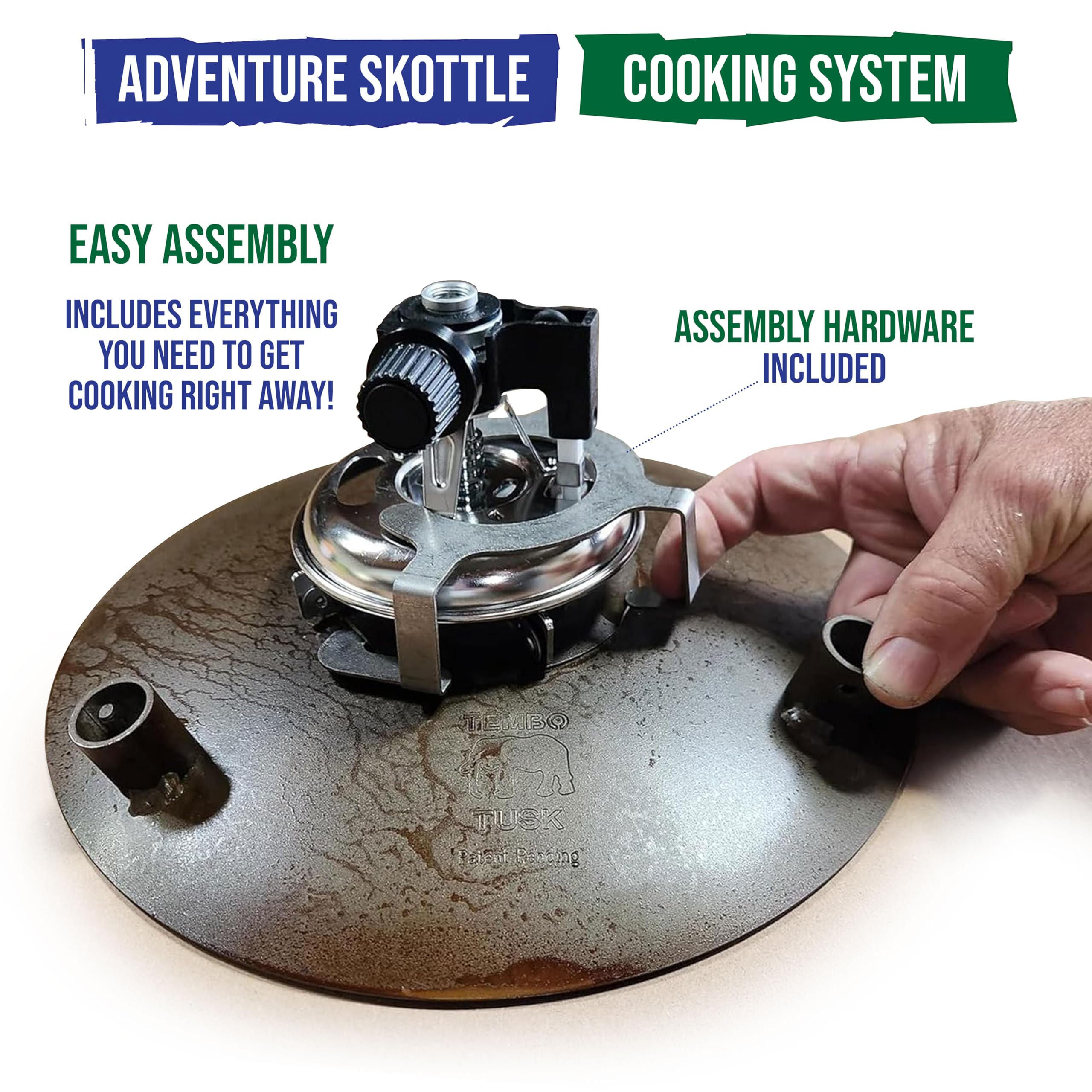 TEMBOTUSK Adventure Table-Top 12-inch Skottle adjustable heat control for precise cooking.