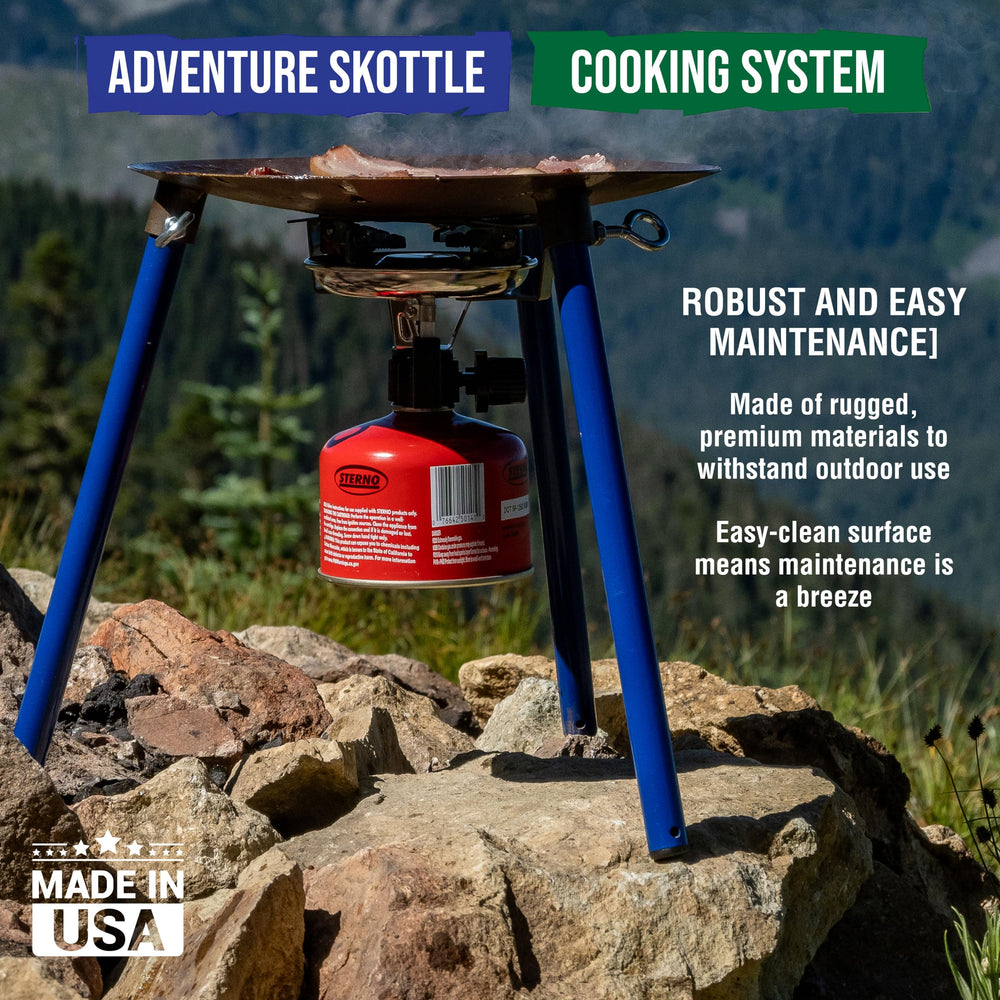 TEMBOTUSK Adventure Table-Top 12-inch Skottle carry-bag included for easy transport.