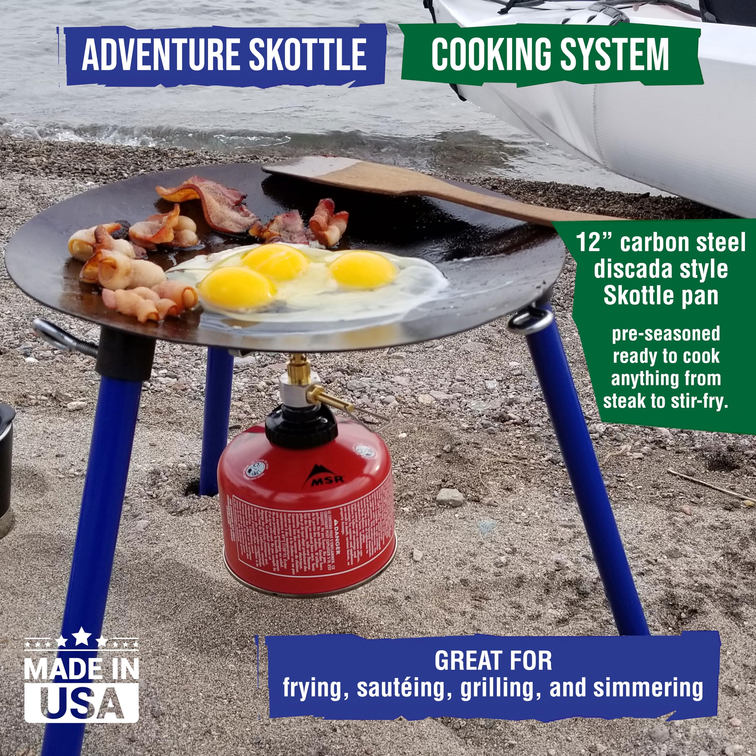 TEMBOTUSK Adventure Table-Top 12-inch Skottle made-in-America craftsmanship in California.