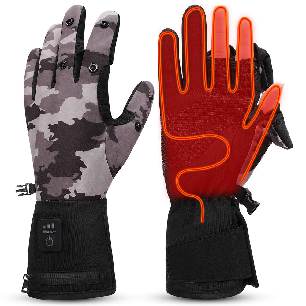 TemHot heated gloves front view illustrate warmth-ready design for winter outdoor tasks