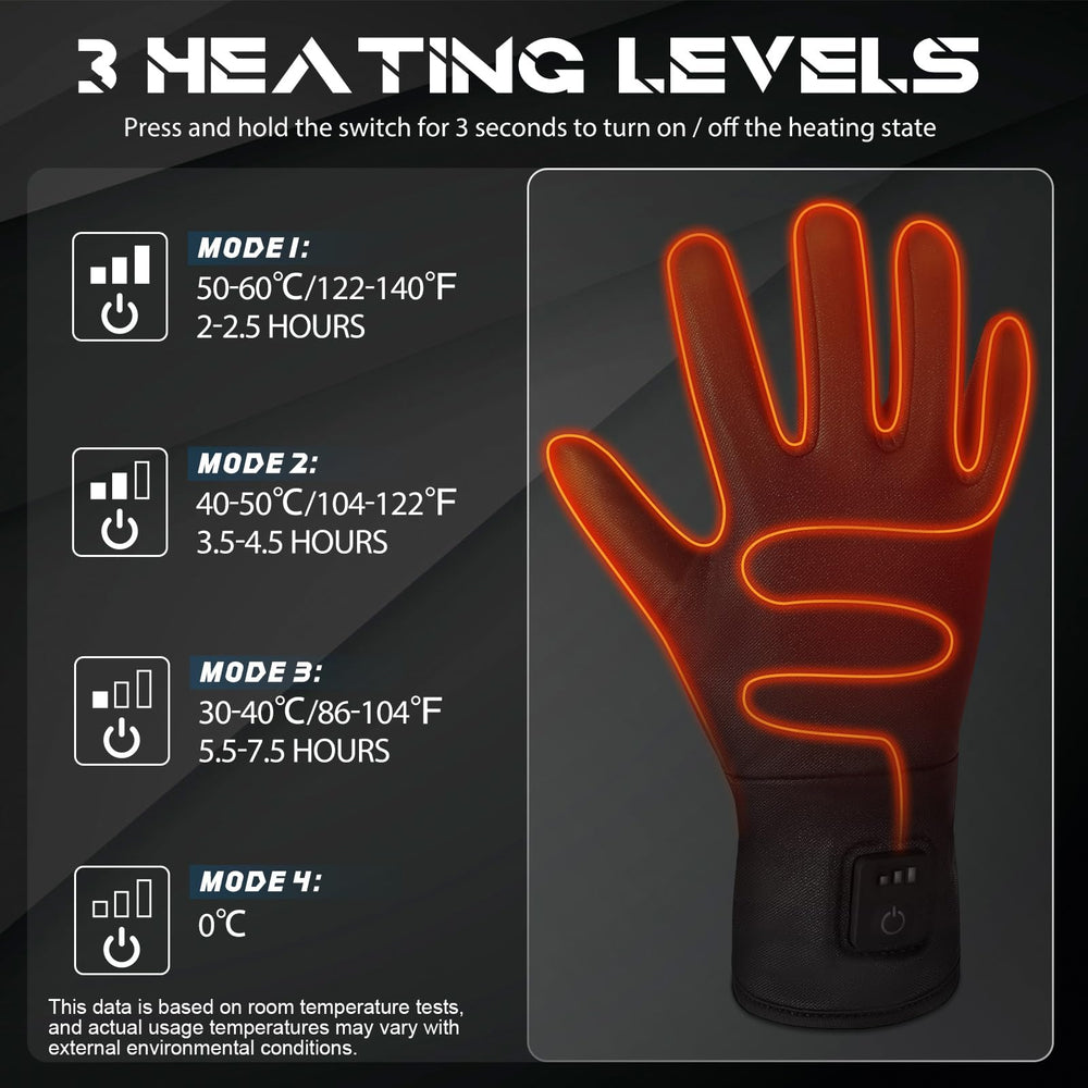 TemHot heated glove liners with outer gloves for enhanced layering in cold weather